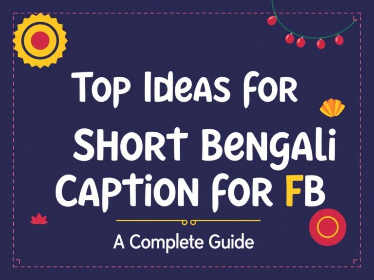 Top Ideas for Short Bengali Caption for FB